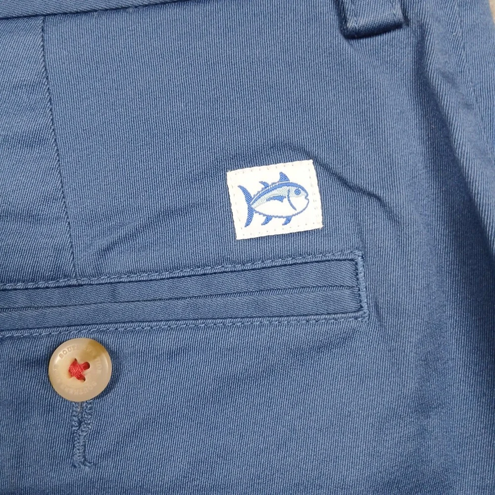 Southern Tide Flat Front Shorts Men's 32 Blue‎ Stretch Cotton Chino